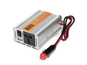 500W Car Vehicle DC 12V to AC 110V Power Inverter Adapter Converter w/ USB Port - Silver 500W Car Vehicle DC 12V to AC 110V Power Inverter Adapter Converter w/ USB Port - Silver