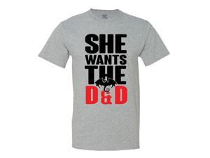 Minty Tees - She Wants The D&D T-Shirt Large Athletic Heather Minty Tees - She Wants The D&D T-Shirt Large Athletic Heather