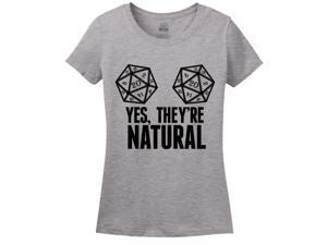 Yes, They're Natural Women's T-Shirt Small Athletic Heather Yes, They're Natural Women's T-Shirt Small Athletic Heather