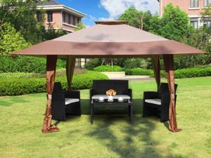 Cloud Mountain 13' x 13' Outdoor Easy Pop-Up Double Roof Canopy Gazebo, Waterproof Yard Patio Party Event Canopy Tent Cloud Mountain 13' x 13' Outdoor Easy Pop-Up Double Roof Canopy Gazebo, Waterproof Yard Patio Party Event Canopy Tent