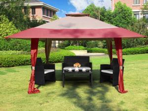 Cloud Mountain 13' x 13' Outdoor Easy Pop-Up Double Roof Canopy Gazebo, Waterproof Yard Patio Party Event Canopy Tent Cloud Mountain 13' x 13' Outdoor Easy Pop-Up Double Roof Canopy Gazebo, Waterproof Yard Patio Party Event Canopy Tent