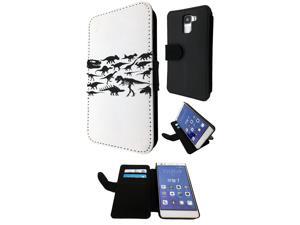 Huawei Honor 7 Flip Case Credit Card Holder Cover Book Style C0332 - Dinosaur Skeleton Bones Fossils T-Rex Spinosaurus Triceratops Stegosaurus Huawei Honor 7 Flip Case Credit Card Holder Cover Book Style C0332 - Dinosaur Skeleton Bones Fossils T-Rex Spinosaurus Triceratops Stegosaurus