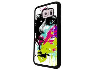 840 - Colorful face painting Design Samsung Galaxy S6 I9600 Hard Plastic Case Back Cover - Black 840 - Colorful face painting Design Samsung Galaxy S6 I9600 Hard Plastic Case Back Cover - Black