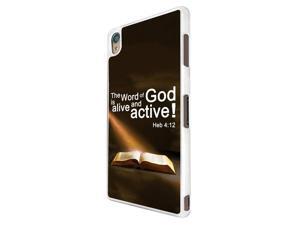745 - Bible Word of God Alive and Active Design Sony Xperia M4 AQUA Hard Plastic Case Back Cover - White 745 - Bible Word of God Alive and Active Design Sony Xperia M4 AQUA Hard Plastic Case Back Cover - White