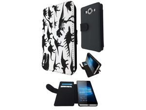 Microsoft Nokia Lumia 950 Flip Case Credit Card Holder Cover Book Style C0371 - Dinosaur Skeleton Bones Fossils T-Rex Spinosaurus Microsoft Nokia Lumia 950 Flip Case Credit Card Holder Cover Book Style C0371 - Dinosaur Skeleton Bones Fossils T-Rex Spinosaurus