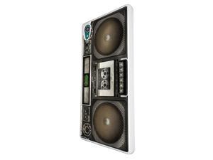 975 - boombox vintage retro music speakers dj cassette player tape Design For Sony Xperia M4 Aqua / Xperia M4 Hard Plastic Case Back Cover 975 - boombox vintage retro music speakers dj cassette player tape Design For Sony Xperia M4 Aqua / Xperia M4 Hard Plastic Case Back Cover