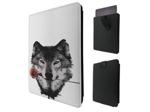 ipad pro 12.9" / Macbook Air 11 / Macbook retina 12 Quality Pouch portefeuille Poche Coque Case - Tab sortieC0459 - Cool Trendy Wolf Colourful Animals Wildlife Woods Whimsical Rose ipad pro 12.9" / Macbook Air 11 / Macbook retina 12 Quality Pouch portefeuille Poche Coque Case - Tab sortieC0459 - Cool Trendy Wolf Colourful Animals Wildlife Woods Whimsical Rose