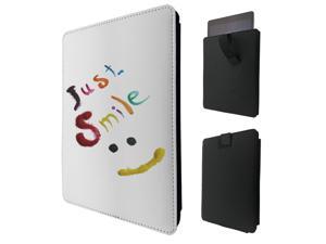 ipad pro 12.9" / Macbook Air 11 / Macbook retina 12 Quality Pouch portefeuille Poche Coque Case - Tab sortieC0327 - Cool Quote Just Smile Colourful Smiley Face ipad pro 12.9" / Macbook Air 11 / Macbook retina 12 Quality Pouch portefeuille Poche Coque Case - Tab sortieC0327 - Cool Quote Just Smile Colourful Smiley Face