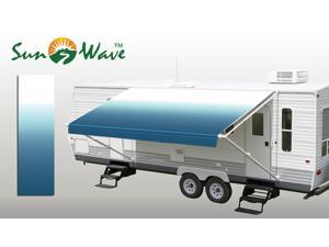 RV Patio Awning Replacement Fabric 16' (Approx Width 15'2") Ocean Blue Fade from SunWave 1 pc RV Patio Awning Replacement Fabric 16' (Approx Width 15'2") Ocean Blue Fade from SunWave 1 pc