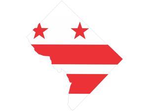5" x 4" Washington DC Die Cut Flag Bumper Sticker Decal Vinyl Car Window Stickers Decals 5" x 4" Washington DC Die Cut Flag Bumper Sticker Decal Vinyl Car Window Stickers Decals