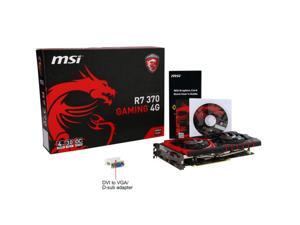 MSI Radeon R7 370 DirectX 12 R7 370 GAMING 4G 4GB 256-Bit GDDR5 PCI Express 3.0 x16 HDCP Ready CrossFireX Support ATX Video Card MSI Radeon R7 370 DirectX 12 R7 370 GAMING 4G 4GB 256-Bit GDDR5 PCI Express 3.0 x16 HDCP Ready CrossFireX Support ATX Video Card