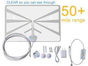 Super Thin and Amplified HDTV Antenna (OTA / Dual Band / VHF / UHF / Multi-directional / USB Power Supply / Detachable Cable / Premium Quality) – Clear, Amplified with 50+ Miles Range and TV Guide Super Thin and Amplified HDTV Antenna (OTA / Dual Band / VHF / UHF / Multi-directional / USB Power Supply / Detachable Cable / Premium Quality) – Clear, Amplified with 50+ Miles Range and TV Guide