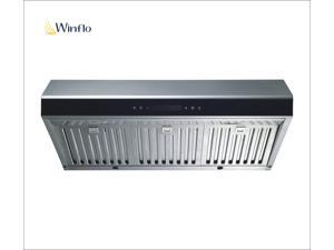 Winflo 30" Under Cabinet Stainless Steel Ducted Kitchen Range Hood 500 CFM Air Flow LED Display Touch Control Included Dishwasher-Safe Stainless Steel Baffle Filters and LED Lights Winflo 30" Under Cabinet Stainless Steel Ducted Kitchen Range Hood 500 CFM Air Flow LED Display Touch Control Included Dishwasher-Safe Stainless Steel Baffle Filters and LED Lights