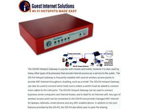 Guest Internet GIS-R4 Internet Hotspot Gateway up to 100 users 4 port switch Guest Internet GIS-R4 Internet Hotspot Gateway up to 100 users 4 port switch