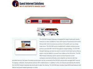 GIS-R40 Hotspot Internet Gateway for 1,000 Concurrent Users GIS-R40 Hotspot Internet Gateway for 1,000 Concurrent Users
