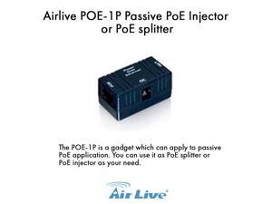 AirLive Passive POE injector, 1-port AirLive Passive POE injector, 1-port