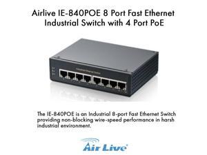 Airlive IE-840POE 8 Port Fast Ethernet Industrial Switch with 4 Port PoE Airlive IE-840POE 8 Port Fast Ethernet Industrial Switch with 4 Port PoE
