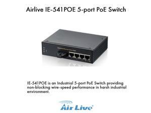 Airlive IE-541POE 4 Port Fast Ethernet Industrial Switch plus one Fiber with 4 Port PoE Airlive IE-541POE 4 Port Fast Ethernet Industrial Switch plus one Fiber with 4 Port PoE