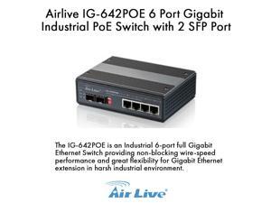 Airlive IG-642POE 6 Port Gigabit Industrial PoE Switch with 2 SFP Port Airlive IG-642POE 6 Port Gigabit Industrial PoE Switch with 2 SFP Port