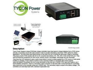 Tycon Power TP-SCPOE-1224 POE Solar Charge Cont. up to 130W panel Dual input Tycon Power TP-SCPOE-1224 POE Solar Charge Cont. up to 130W panel Dual input