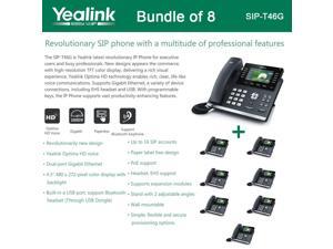Yealink SIP-T46G Bundle of 8 IP phone Dual Gigabit 16 Line PoE 4.3 Color LCD USB Yealink SIP-T46G Bundle of 8 IP phone Dual Gigabit 16 Line PoE 4.3 Color LCD USB