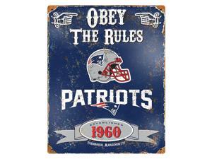 Party Animal Patriots Vintage Metal Sign - "Obey The Rules" - 11.5" Width x 14.5" Height - Steel Party Animal Patriots Vintage Metal Sign - "Obey The Rules" - 11.5" Width x 14.5" Height - Steel