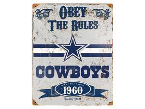 Party Animal Cowboys Vintage Metal Sign - 1 Each - Obey The Rules Print/Message - 11.5" Width x 14.5" Height - Rectangular Shape - Heavy Duty, Embossed Lettering, Rivet - Steel Party Animal Cowboys Vintage Metal Sign - 1 Each - Obey The Rules Print/Message - 11.5" Width x 14.5" Height - Rectangular Shape - Heavy Duty, Embossed Lettering, Rivet - Steel