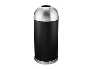 Trash Receptacle Domed Top 15 Gal. Black/Silver Trash Receptacle Domed Top 15 Gal. Black/Silver