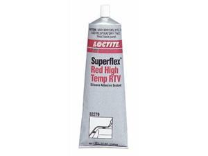 Loctite 82279, SuperFlex 26M High-Temp RTV Silicone Adhesive Sealant, 12oz Tube, Red, 1 Each Loctite 82279, SuperFlex 26M High-Temp RTV Silicone Adhesive Sealant, 12oz Tube, Red, 1 Each