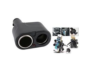 eForCity Black Universal Car Air Vent Phone Holder + Black Two-Way Car Cigarette Lighter Socket Splitter For iPhone 5 3 G 3GS eForCity Black Universal Car Air Vent Phone Holder + Black Two-Way Car Cigarette Lighter Socket Splitter For iPhone 5 3 G 3GS