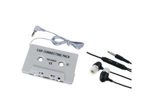 eForCity Black Universal 3.5mm In-Ear Stereo Headset w/ On-off & Mic+White Universal Car Audio Cassette Adapter Compatible With MP3 CD Player iPhone iPod eForCity Black Universal 3.5mm In-Ear Stereo Headset w/ On-off & Mic+White Universal Car Audio Cassette Adapter Compatible With MP3 CD Player iPhone iPod