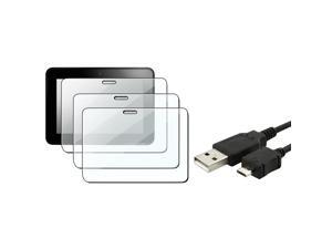 Black USB Data/Charging Cable (Micro USB) + 3-Pack Reusable Screen Protector Bundle Compatible With Amazon Kindle Fire HD 7-inch (2012 Version) Black USB Data/Charging Cable (Micro USB) + 3-Pack Reusable Screen Protector Bundle Compatible With Amazon Kindle Fire HD 7-inch (2012 Version)