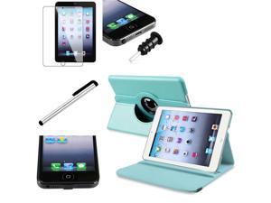 eForCity Light Blue 360-degree Swivel Leather Case + Black Plug Cap + Black Headset Dust Cap w/ Eject Pin Bundle for Apple iPad Mini 1 / Apple iPad Mini 2 / iPad Mini with Retina Display (iPad Mini 3) eForCity Light Blue 360-degree Swivel Leather Case + Black Plug Cap + Black Headset Dust Cap w/ Eject Pin Bundle for Apple iPad Mini 1 / Apple iPad Mini 2 / iPad Mini with Retina Display (iPad Mini 3)