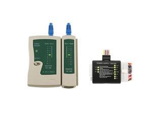 eForCity PC ATX SATA Power Supply Tester+RJ45 Phone Cable Tester eForCity PC ATX SATA Power Supply Tester+RJ45 Phone Cable Tester