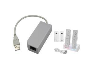 USB 10/100Mbps Ethernet Network Adapter + Dual Charging Station w/ 2 Rechargeable Battery & LED light for Nintendo Wii USB 10/100Mbps Ethernet Network Adapter + Dual Charging Station w/ 2 Rechargeable Battery & LED light for Nintendo Wii