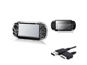eForCity Crystal Hard Case Cover+USB Charging Cable+Screen Protector For Sony PS Vita PSV eForCity Crystal Hard Case Cover+USB Charging Cable+Screen Protector For Sony PS Vita PSV