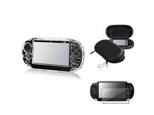 eForCity Reusable Screen Protector + Black Eva Case + Clear Snap-on Crystal Case Bundle Compatible With Sony Playstation Vita eForCity Reusable Screen Protector + Black Eva Case + Clear Snap-on Crystal Case Bundle Compatible With Sony Playstation Vita