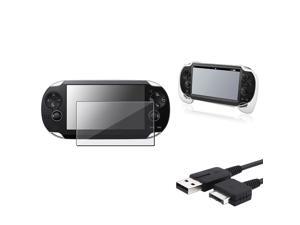 eForCity White Hand Grip + Clear Screen Protector + USB Cable Compatible With Sony PS Vita PSV eForCity White Hand Grip + Clear Screen Protector + USB Cable Compatible With Sony PS Vita PSV