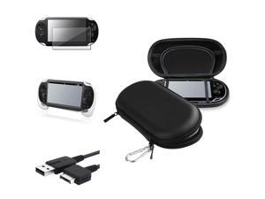 eForCity White Hand Grip + Screen Protector + Black EVA Case Cover + USB Cable Compatible With Sony PS Vita PSV eForCity White Hand Grip + Screen Protector + Black EVA Case Cover + USB Cable Compatible With Sony PS Vita PSV