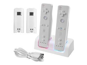 4x Battery+2x Charger Station For Wii Remote Controller 4x Battery+2x Charger Station For Wii Remote Controller