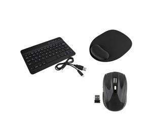 eForCity Black Universal Bluetooth Keyboard + Black Optical Mouse + Comfort Mouse Pad eForCity Black Universal Bluetooth Keyboard + Black Optical Mouse + Comfort Mouse Pad