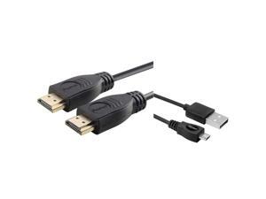 eForCity 6FT High Speed HDMI Cable with Ethernet M/M with FREE 6FT Black Micro USB 2-in-1 Cable Compatible with Xbox One eForCity 6FT High Speed HDMI Cable with Ethernet M/M with FREE 6FT Black Micro USB 2-in-1 Cable Compatible with Xbox One