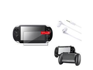 eForCity Black Hand Grip + Clear LCD Protector + White / Silver Headset Compatible With Sony PS Vita PSV eForCity Black Hand Grip + Clear LCD Protector + White / Silver Headset Compatible With Sony PS Vita PSV