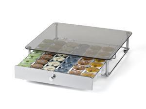 Nifty 6470 Keurig Brewed Glass Top K-Cup Rolling Drawer Nifty 6470 Keurig Brewed Glass Top K-Cup Rolling Drawer