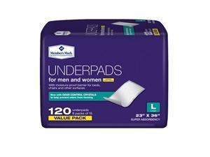 Members Mark Underpads, 23" x 36" 120 ct. Members Mark Underpads, 23" x 36" 120 ct.