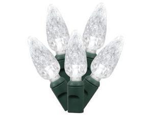 Vickerman 36120 - 100 Light 34' Green Wire Pure White C6 LED Christmas Light String Set with 4" Spacing (X4G8109PBG) Vickerman 36120 - 100 Light 34' Green Wire Pure White C6 LED Christmas Light String Set with 4" Spacing (X4G8109PBG)