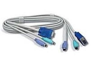 TRENDnet TK-C06 6 Feet KVM Cable - 1 x 15 pin HD D-Sub (HD-15) - Male, 2 x 6 pin mini-DIN (PS/2 style) - Male/Male TRENDnet TK-C06 6 Feet KVM Cable - 1 x 15 pin HD D-Sub (HD-15) - Male, 2 x 6 pin mini-DIN (PS/2 style) - Male/Male