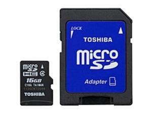 Toshiba 16 GB microSD - Class 4 - 1 Card Toshiba 16 GB microSD - Class 4 - 1 Card