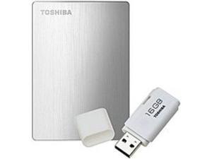 Toshiba Canvio Slim II HDTD210OS3E1 1 TB External Hard Drive with 16 GB Pogoplug Flash Drive Toshiba Canvio Slim II HDTD210OS3E1 1 TB External Hard Drive with 16 GB Pogoplug Flash Drive