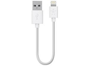 Belkin Lightning to USB ChargeSync Cable - Lightning/USB for iPod, iPad, iPhone, Notebook, MacBook Air, MacBook Pro - 6" - 1 x Type A Male USB - 1 x Lightning Male Proprietary Connector - White Belkin Lightning to USB ChargeSync Cable - Lightning/USB for iPod, iPad, iPhone, Notebook, MacBook Air, MacBook Pro - 6" - 1 x Type A Male USB - 1 x Lightning Male Proprietary Connector - White